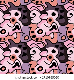 Seamless abstract background with freehand abstract pattern.