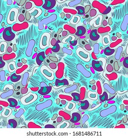 Seamless abstract background with freehand shapes.