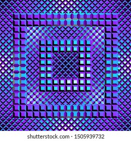 Seamless abstract background. Geometric blue pattern in low poly style. Effect of a relief. Vector image.