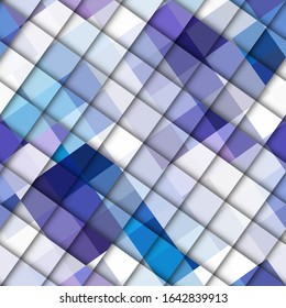Seamless abstract background. Geometric diagonal pattern. Effect of a relief. Vector image.