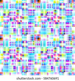 Seamless abstract background with geometric elements. Designed with bright colored gradients. Trendy Glitch effect.