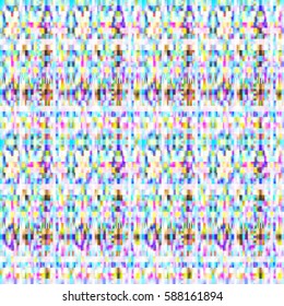 Seamless abstract background with geometric elements. Designed with bright colored gradients. Trendy Glitch effect.