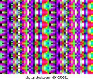 Seamless abstract background with geometric elements. Designed with bright colored gradients. Trendy Glitch effect.