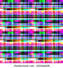 Seamless abstract background with geometric elements. Designed with bright colored gradients. Trendy Glitch effect. Mosaic multicolored background.