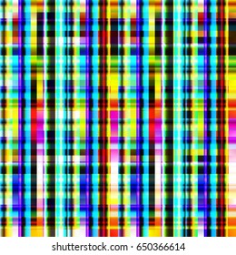 Seamless abstract background with geometric elements. Designed with bright colored gradients. Trendy Glitch effect. Mosaic multicolored background.