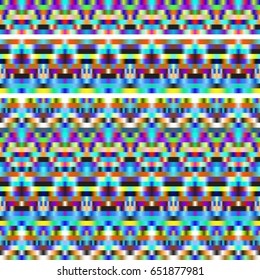 Seamless abstract background with geometric elements. Designed with bright colored gradients. Trendy Glitch effect.