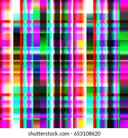 Seamless abstract background with geometric elements. Designed with bright colored gradients. Trendy Glitch effect. Batik pattern.