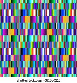 Seamless abstract background with geometric elements. Designed with bright colored gradients. Trendy Glitch effect. Batik pattern.