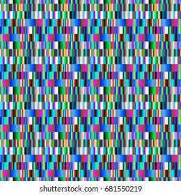 Seamless abstract background with geometric elements. Designed with bright colored gradients. Trendy Glitch effect. Batik pattern.