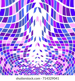Seamless abstract background of geometric shapes. Geometric wavy mosaic of squares