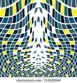 Seamless abstract background of geometric shapes. Geometric wavy mosaic of squares