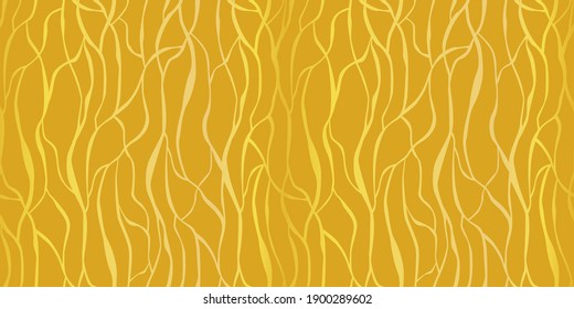 Seamless abstract background. Golden gradient texture. Gold kintsugi cover design. Broken marble stone pattern effect