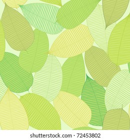 seamless abstract background with green leaflets