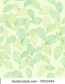 seamless abstract background with green leaflets