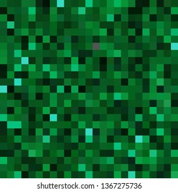 Seamless abstract background with green squares, vector illustration