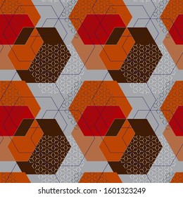 Seamless abstract background with hexagonal pattern.