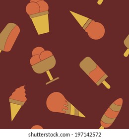 seamless abstract background with ice cream