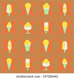 seamless abstract background with ice cream