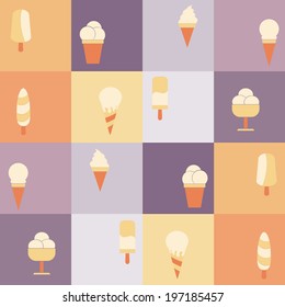 seamless abstract background with ice cream