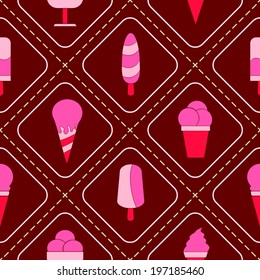 seamless abstract background with ice cream