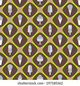 seamless abstract background with ice cream
