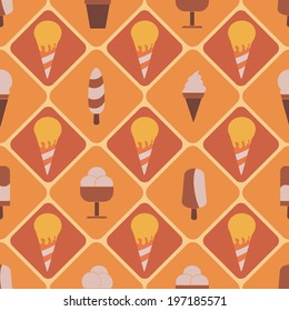 seamless abstract background with ice cream