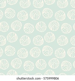 Seamless abstract background. Infinity mint and beige geometric pattern. Vector illustration. 