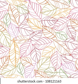 seamless abstract background with  leaflets