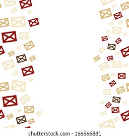 The seamless abstract background made out of brown envelopes / Envelopes background / Seamless background