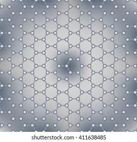 Seamless Abstract background. Molecular structure, atomic structure and science concept. Technology molecular sieve. Vector illustration