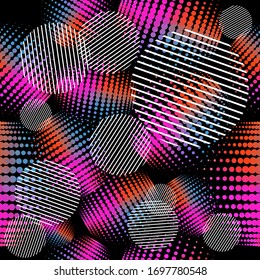 A seamless abstract background of multicolored circles. Vector illustration