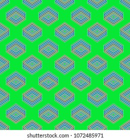 Seamless abstract background multicolored cube.