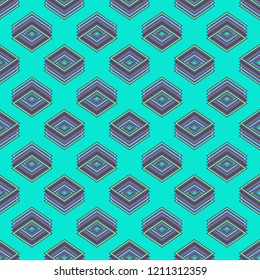 Seamless abstract background multicolored cube.