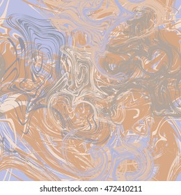 Seamless abstract background with multicolored spatter, accretions, stains and spots. Digital painted marble imitation texture. Modern creative artwork executed in impressionist style. 