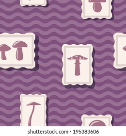 seamless abstract background with mushrooms