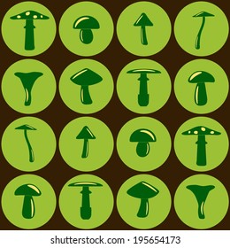 seamless abstract background with mushrooms