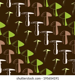 seamless abstract background with mushrooms