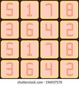 seamless abstract background with numbers