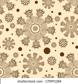 Seamless abstract background with ornamental circles