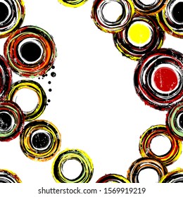 seamless abstract background pattern, with circles, strokes and splashes