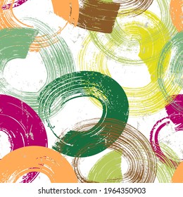seamless abstract background pattern, with circles, swirls, paint strokes and splashes