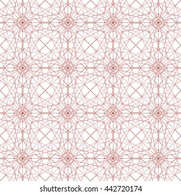 Seamless abstract background pattern with guilloche ornament isolated on white (transparent) background. Vector illustration eps