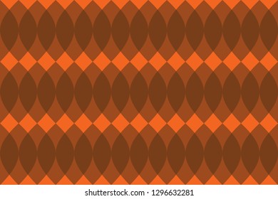 Seamless, abstract background pattern made with transparent geometric shapes. Decorative vector art in dark yellow color.