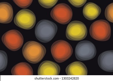 Seamless, abstract background pattern made with transparent, organic geometric shapes in flower abstraction. Playful, modern vector art in bright, bold colors.