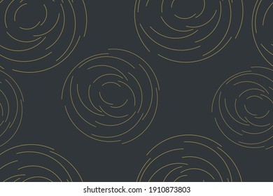 Seamless, abstract background pattern made with arc shaped curvy lines in flower abstraction. Modern, simple vector art in green and grey colors.