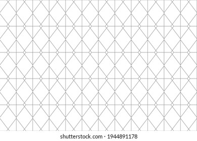 Seamless, abstract background pattern made with lines forming rhombus shapes. Modern, simple and geometric vector art.