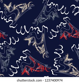 seamless Abstract background pattern on navy