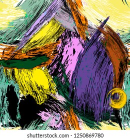 seamless abstract background pattern, with paint strokes and splashes