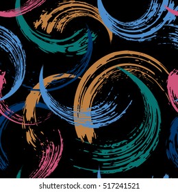 Seamless abstract background pattern, with paint strokes and splashes. Vector illustration
