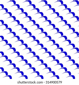 Seamless abstract background pattern with silhouette of fish in repeating blue waves. Vector illustration eps 10